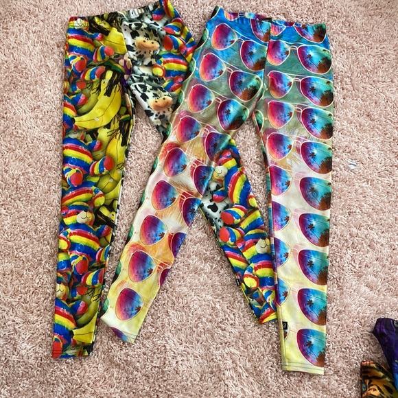 2 Colorful Leggings - Picture 1 of 3